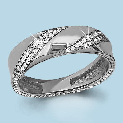 63890А Кольцо из Серебра с фианитами