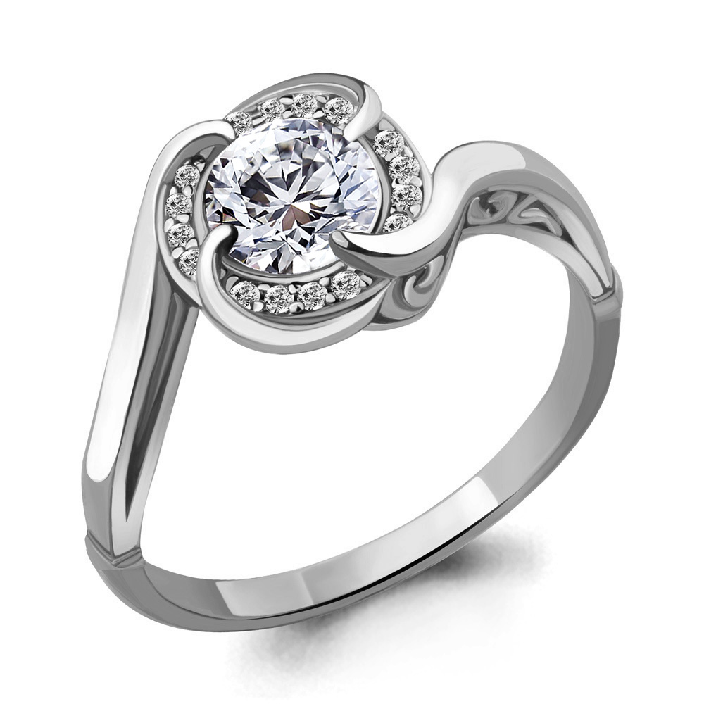 63984А Кольцо из Серебра с фианитами