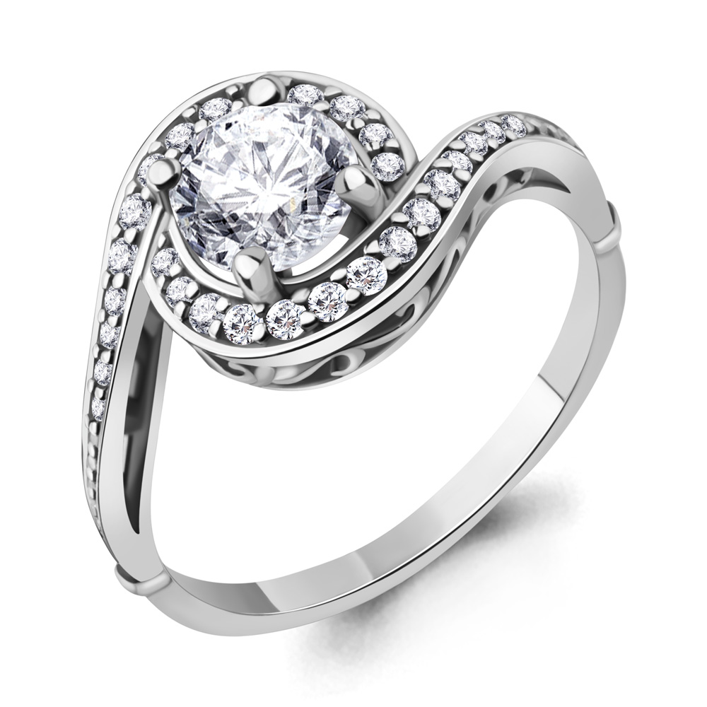 63985А Кольцо из Серебра с фианитами