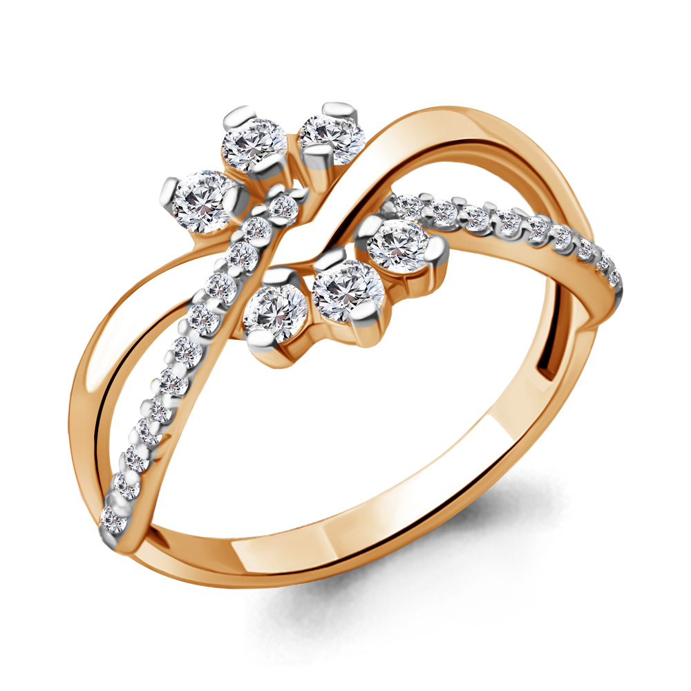 64137А Кольцо из Золота с фианитами