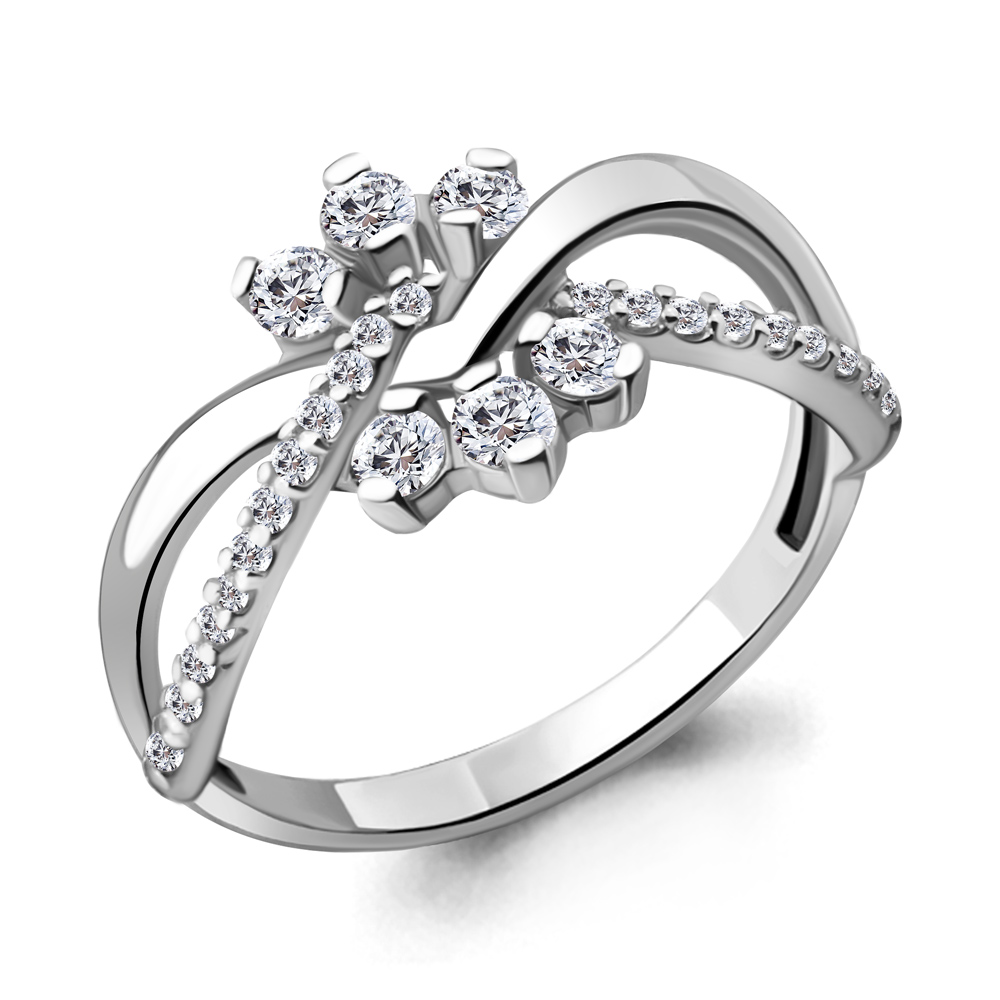 64137А Кольцо из Серебра с фианитами