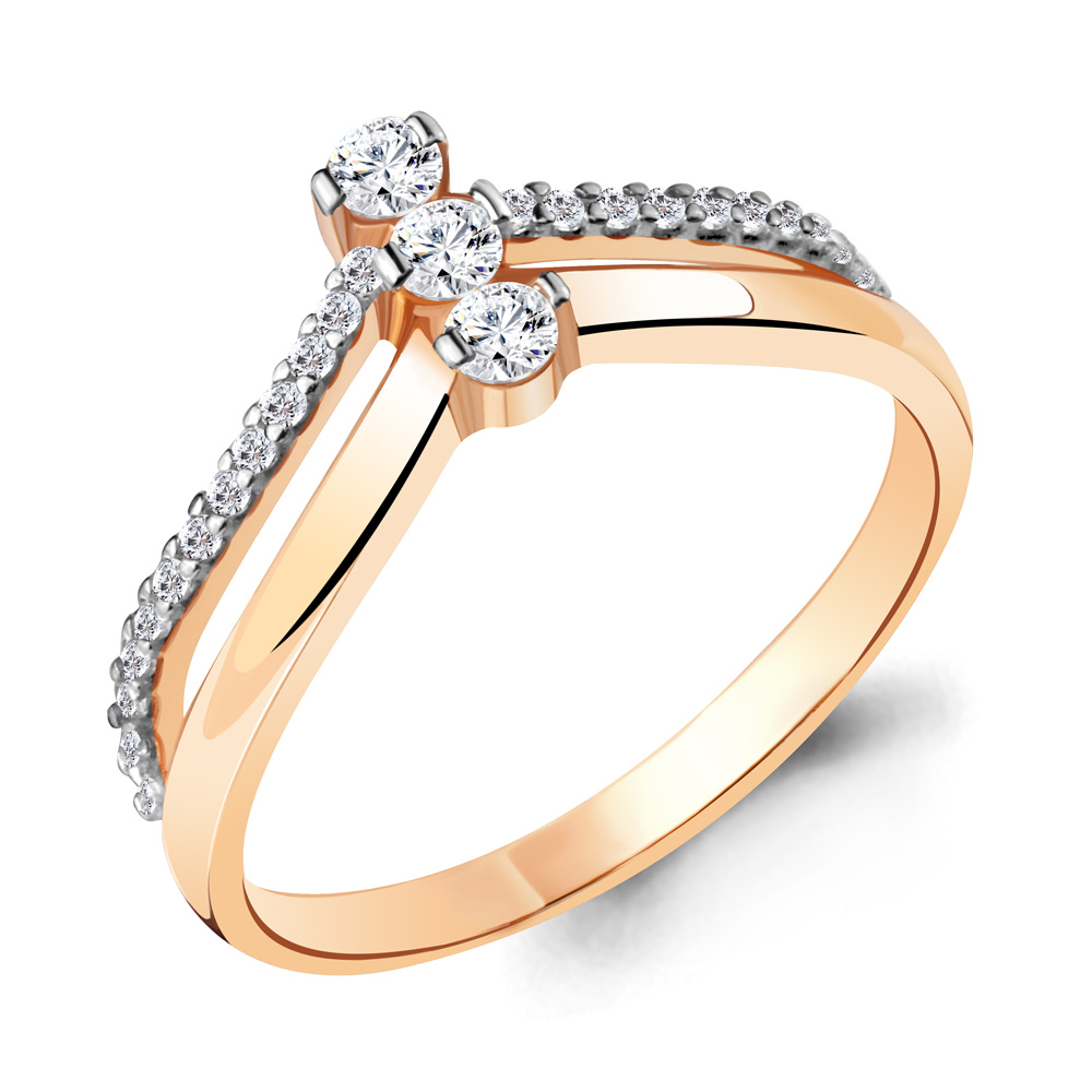 64138А Кольцо из Золота с фианитами