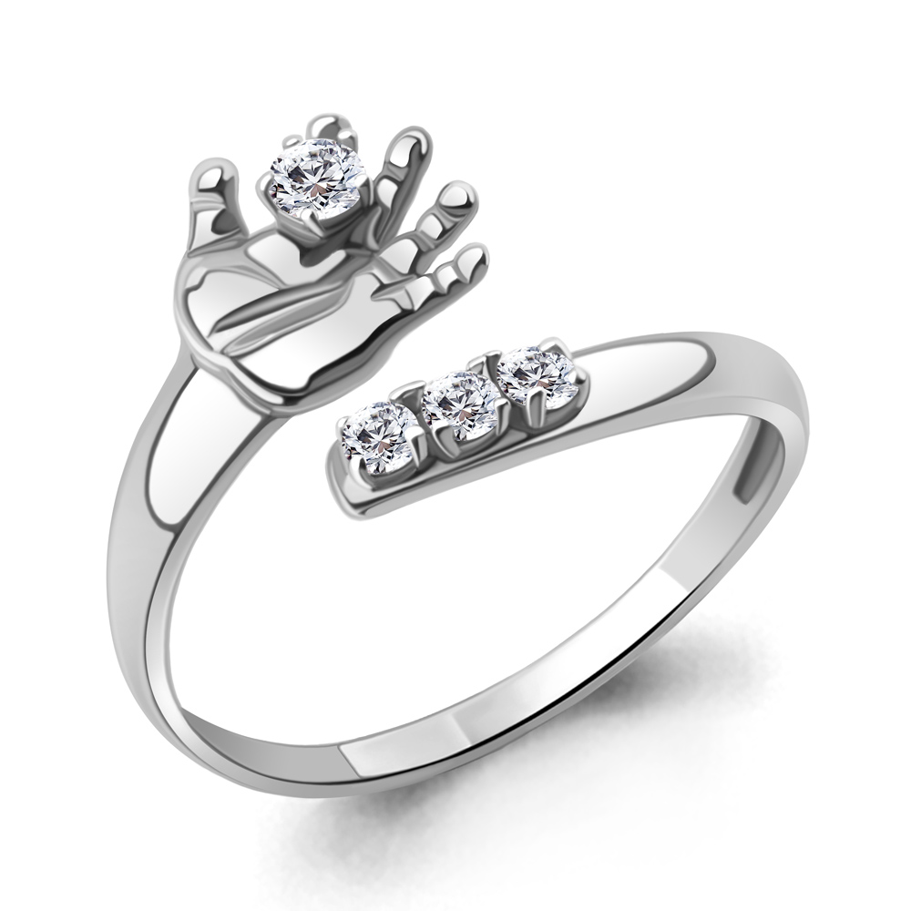 64151А Кольцо из Серебра с фианитами