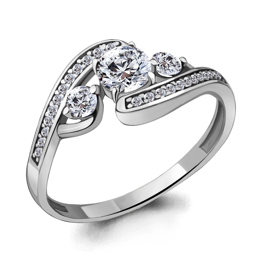 64200А Кольцо из Серебра с фианитами