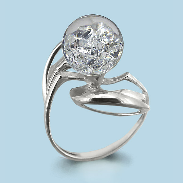 64413 Кольцо из Золота с стеклом из коллекции "French ball"