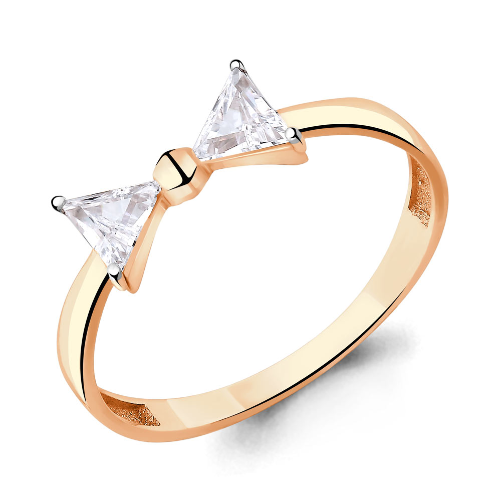 64487 Кольцо из Золота с фианитами swarovski из коллекции "Fancy"