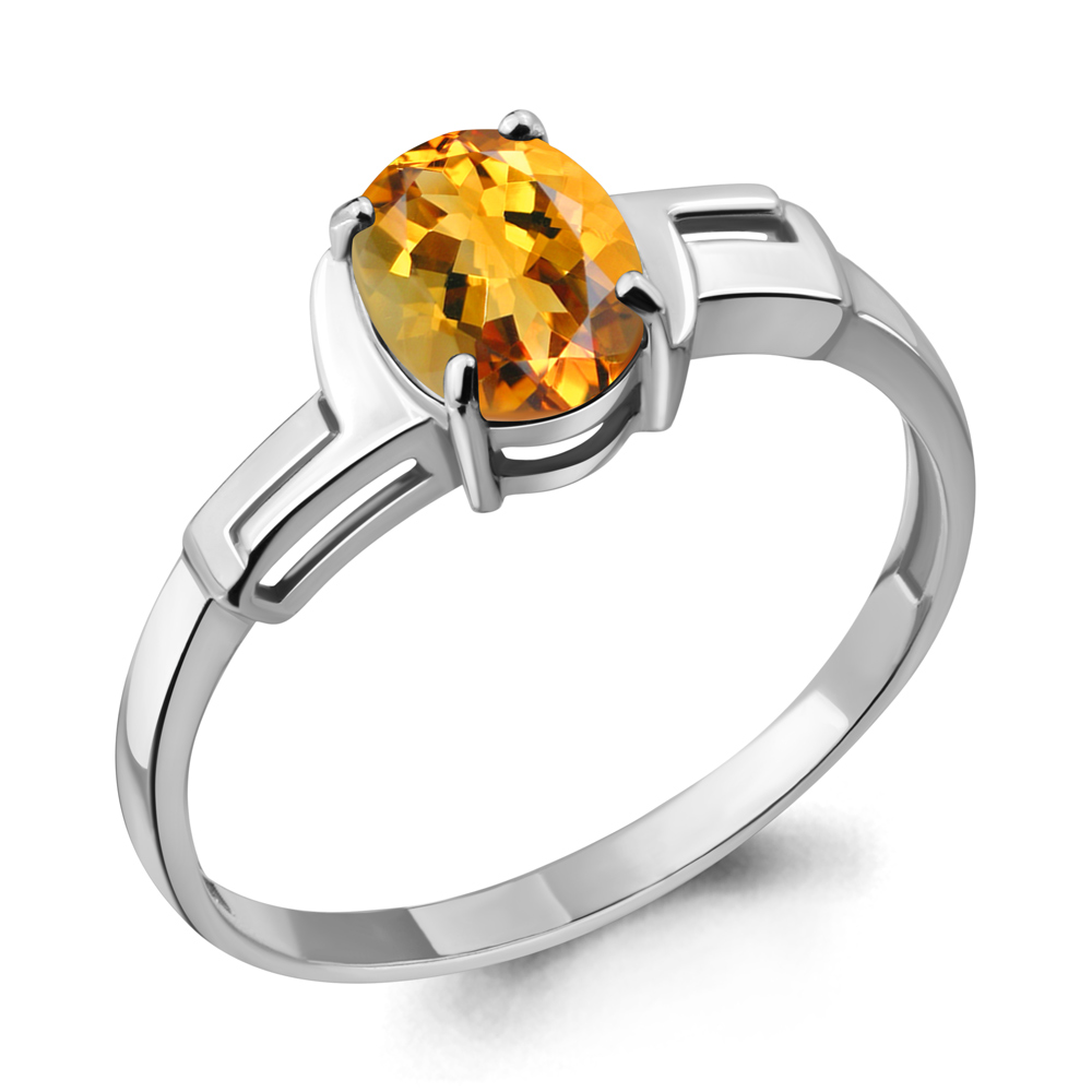 6449006 Кольцо из Серебра с цитрином