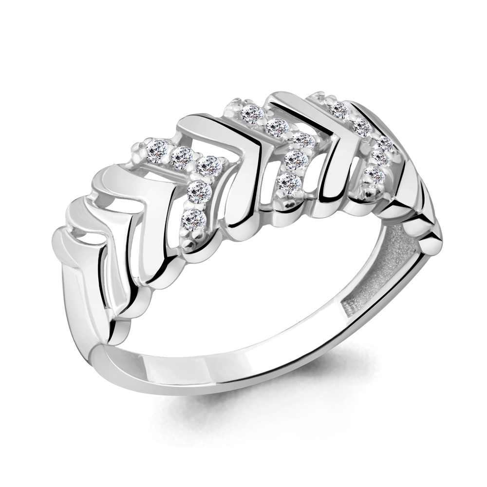 64619А Кольцо из Серебра с фианитами