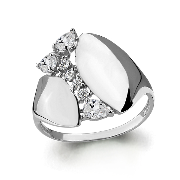 64775А Кольцо из Серебра с фианитами из коллекции "Fresh"