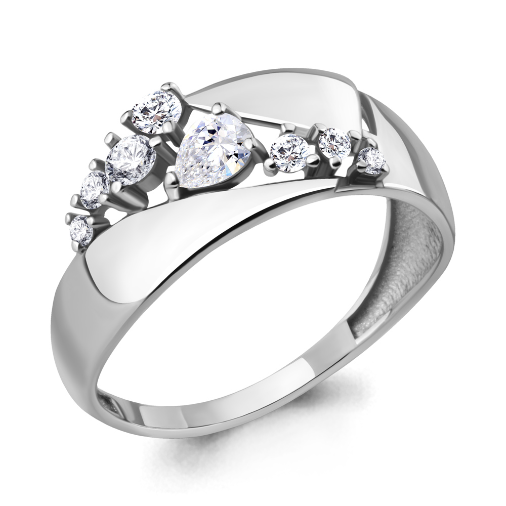 64785А Кольцо из Серебра с фианитами из коллекции "Fresh"