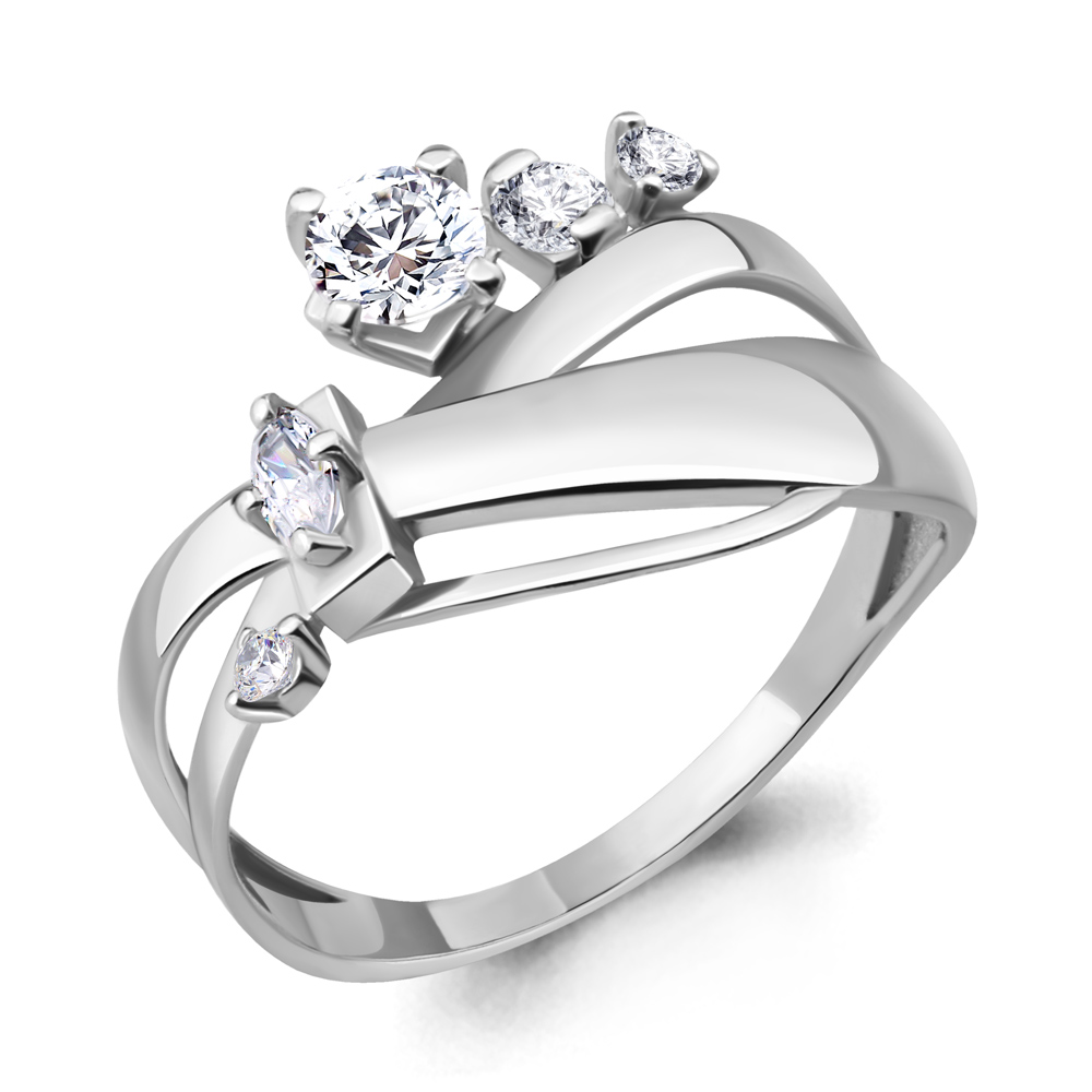 64796А Кольцо из Серебра с фианитами