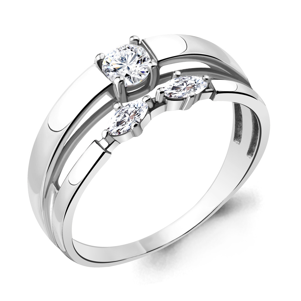 64808А Кольцо из Серебра с фианитами