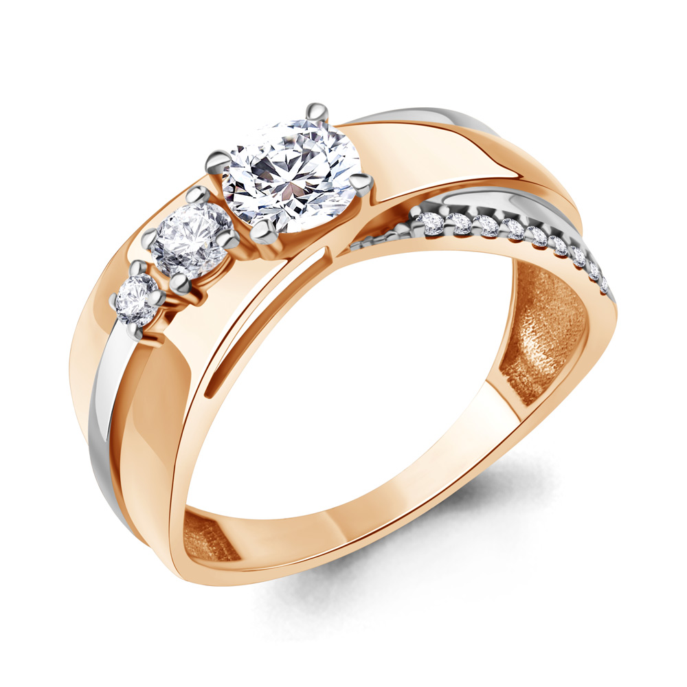 648171А Кольцо из Золота с фианитами