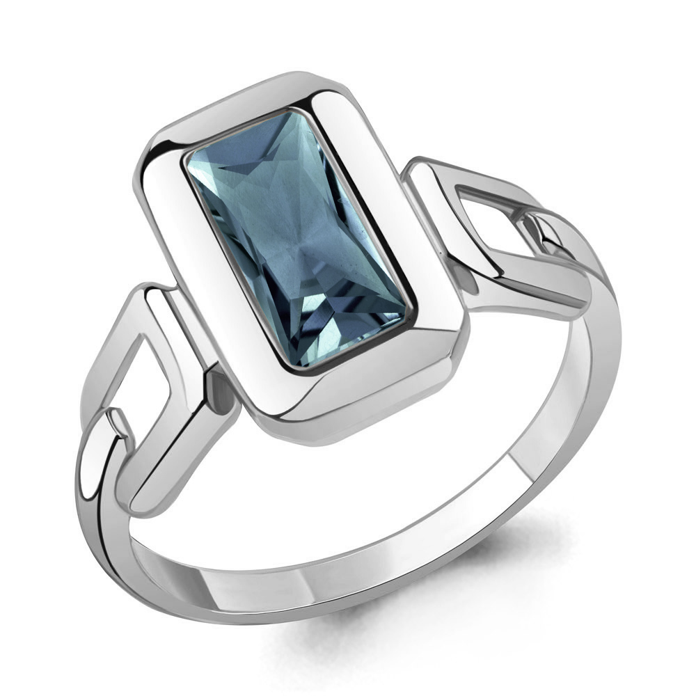 65000608 Кольцо из Серебра с топазом лондон блю