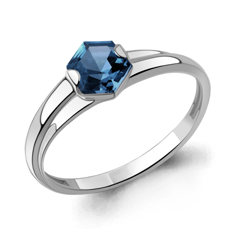 65006693 Кольцо из Серебра с нанотопазом лондон