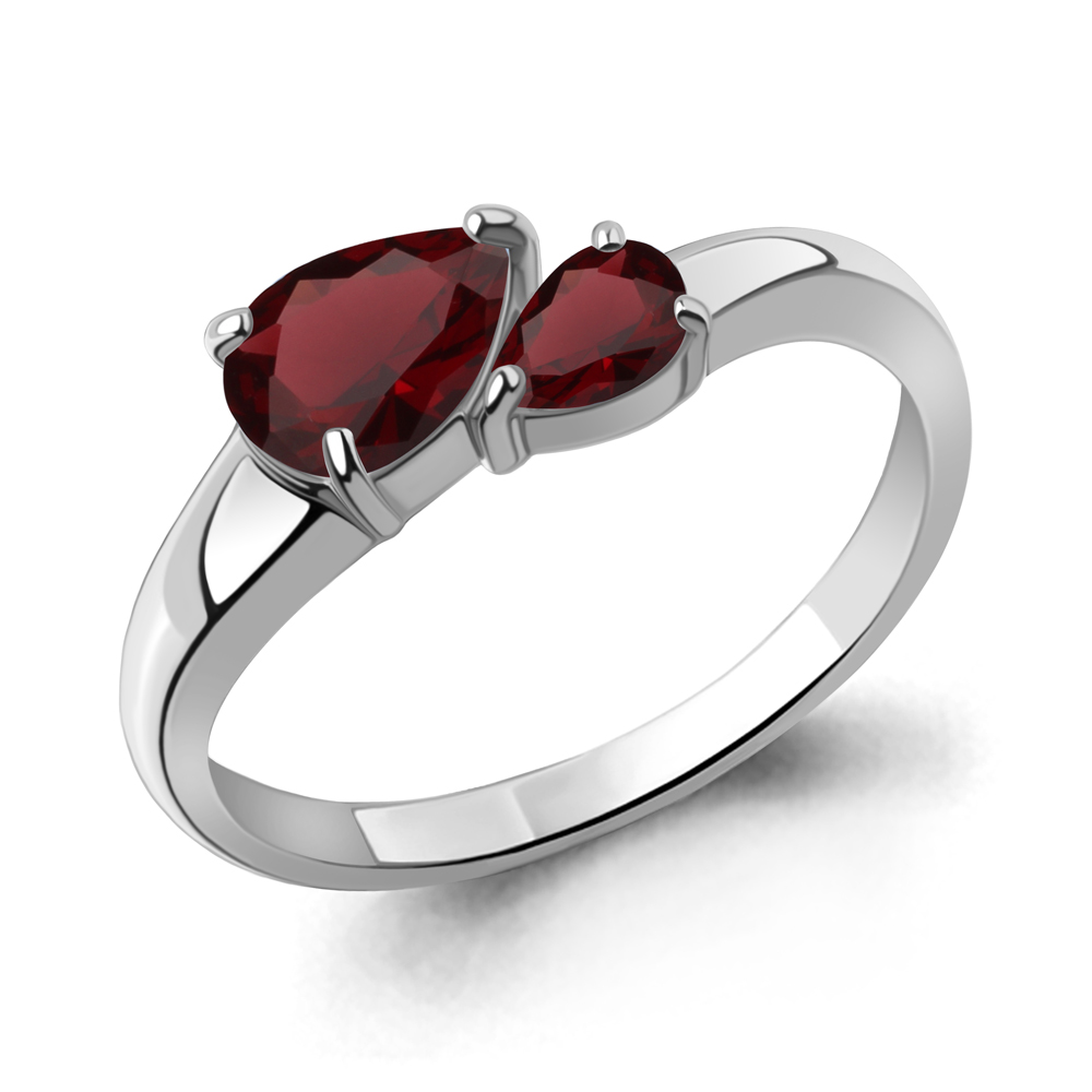 65008103 Кольцо из Серебра с гранатами