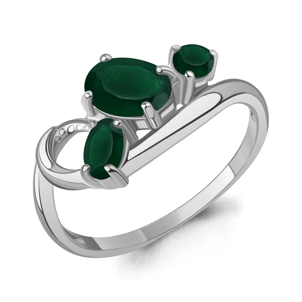 65009909 Кольцо из Серебра с агатами