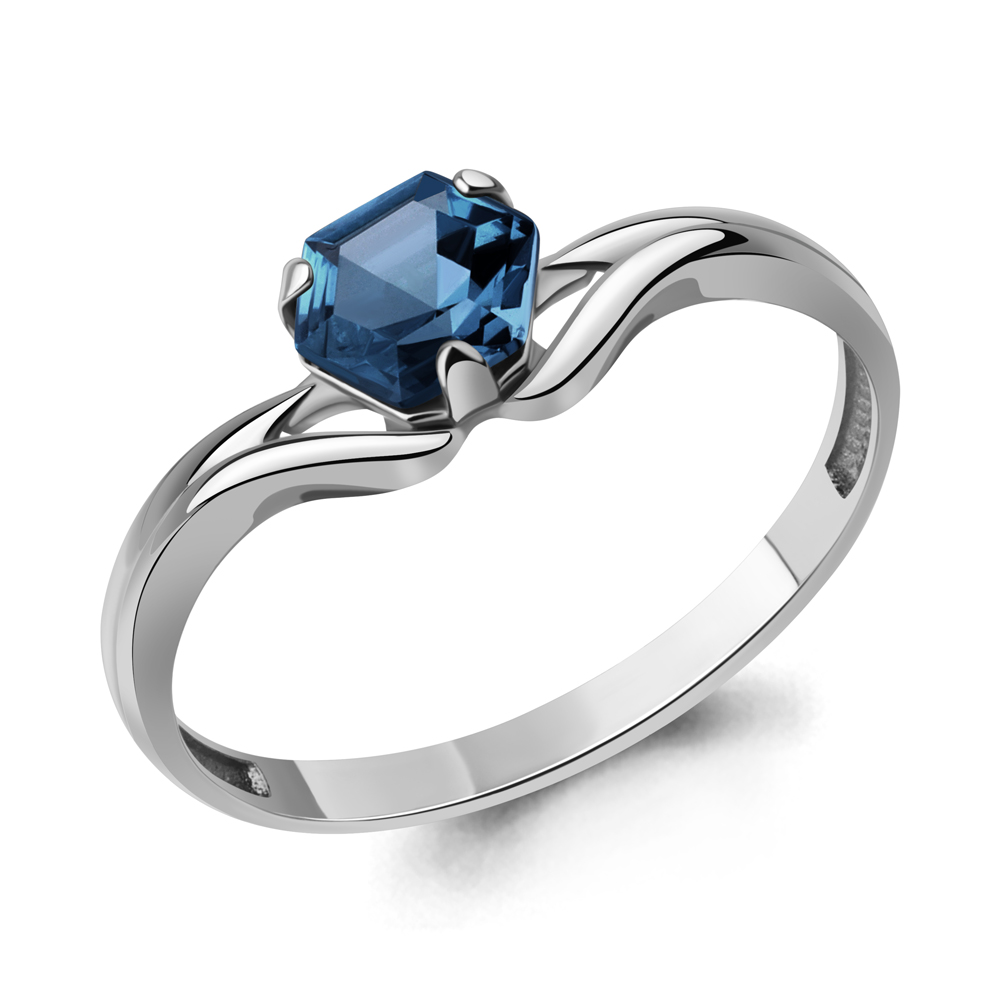 65010693 Кольцо из Серебра с нанотопазом лондон