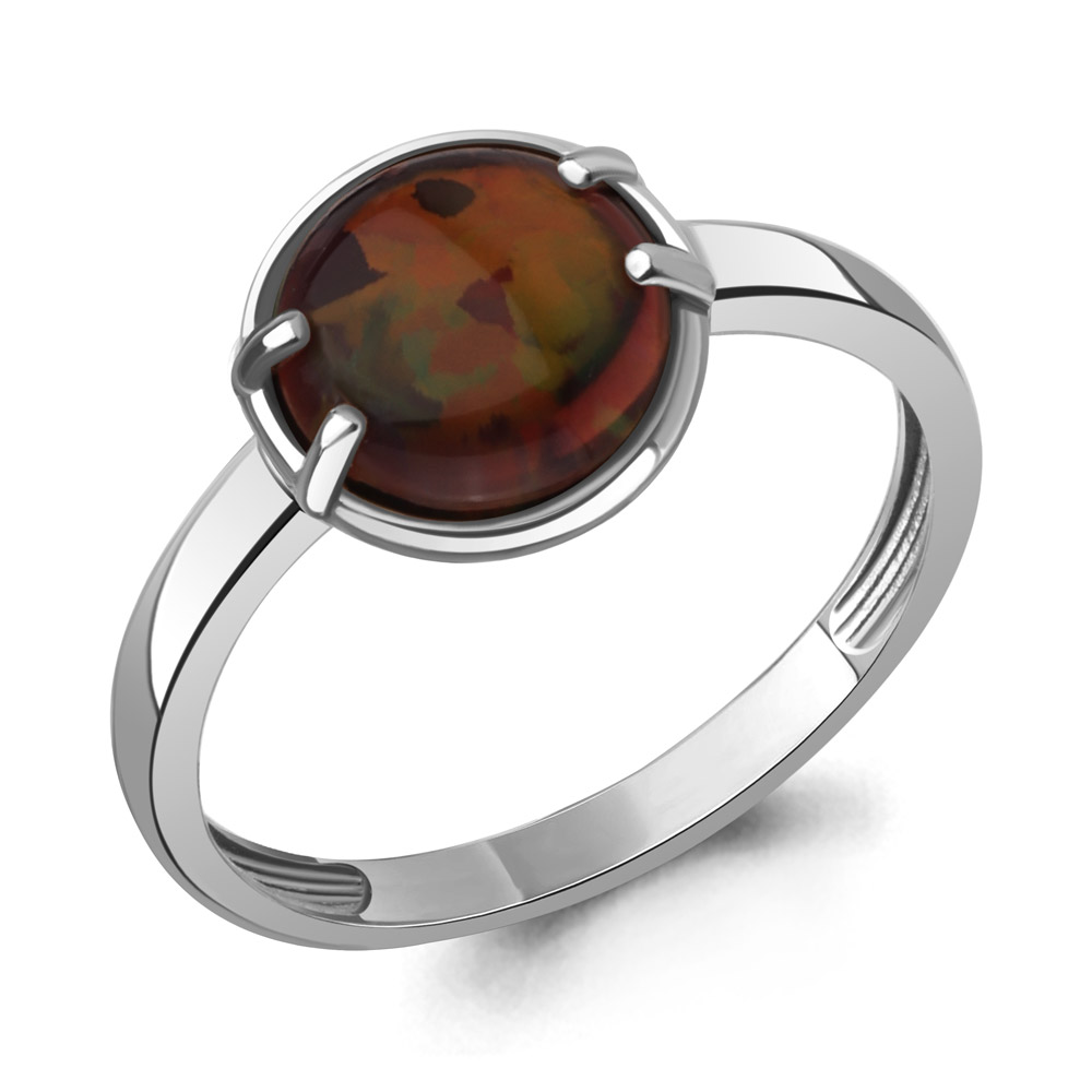 65011387 Кольцо из Серебра с опалом иск.