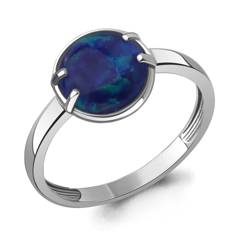 65011395 Кольцо из Серебра с опалом иск.