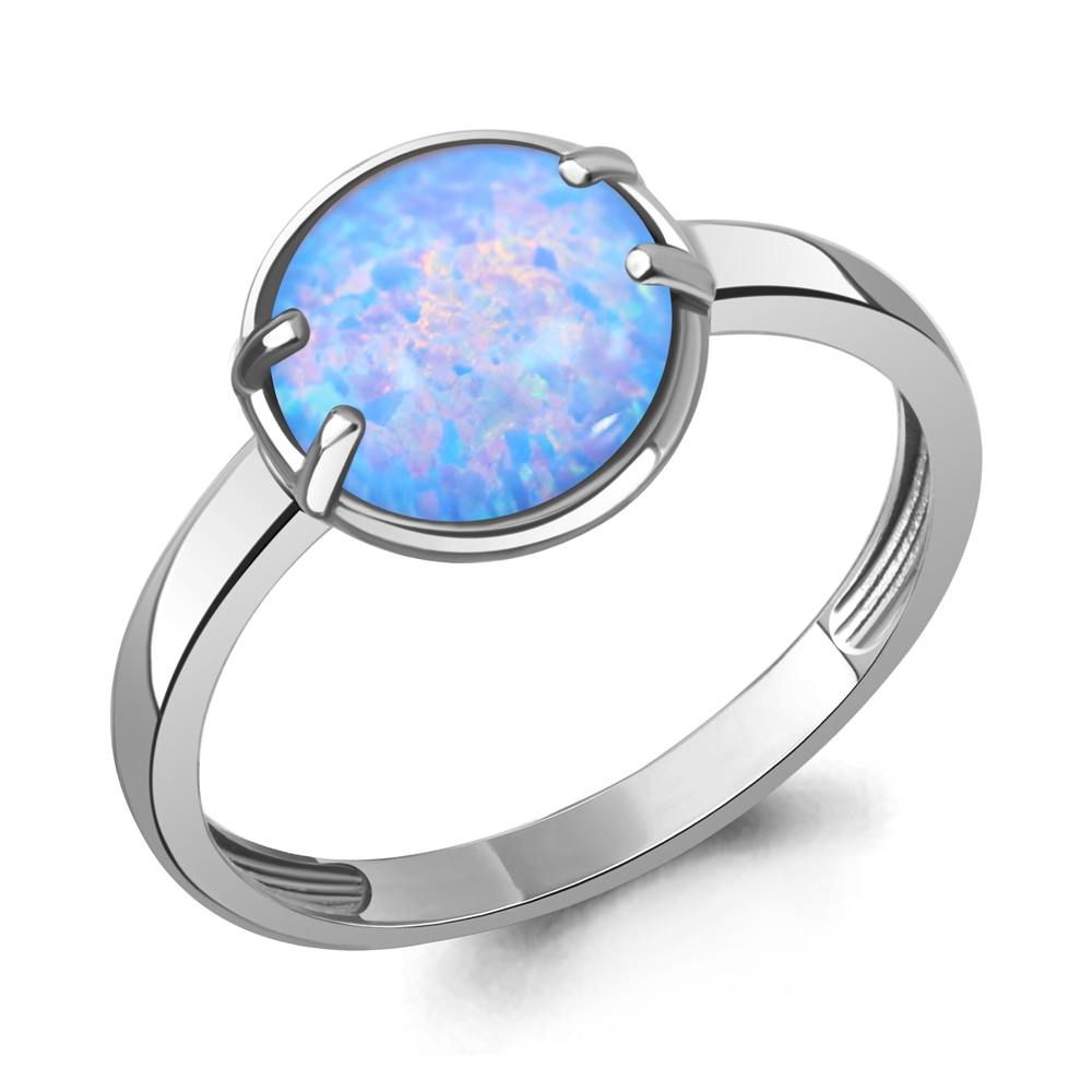 65011397 Кольцо из Серебра с опалом иск.