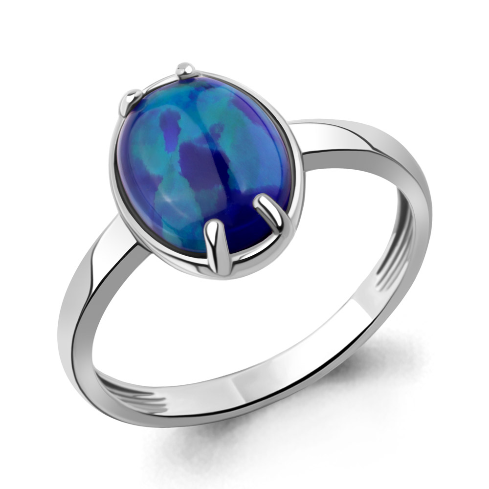 65011495 Кольцо из Серебра с опалом иск.