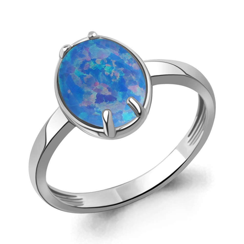 65011497 Кольцо из Серебра с опалом иск.