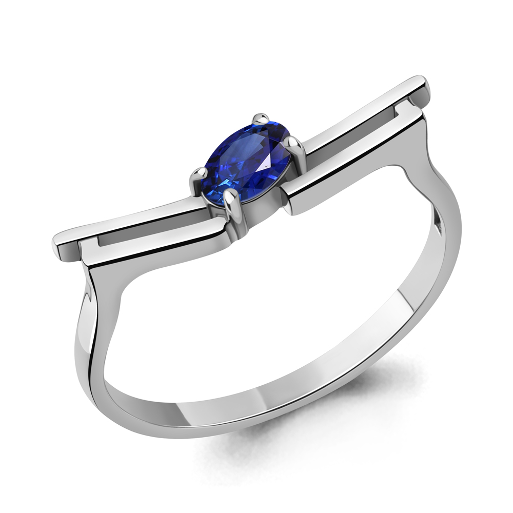 650127Н Кольцо из Серебра с наносапфиром