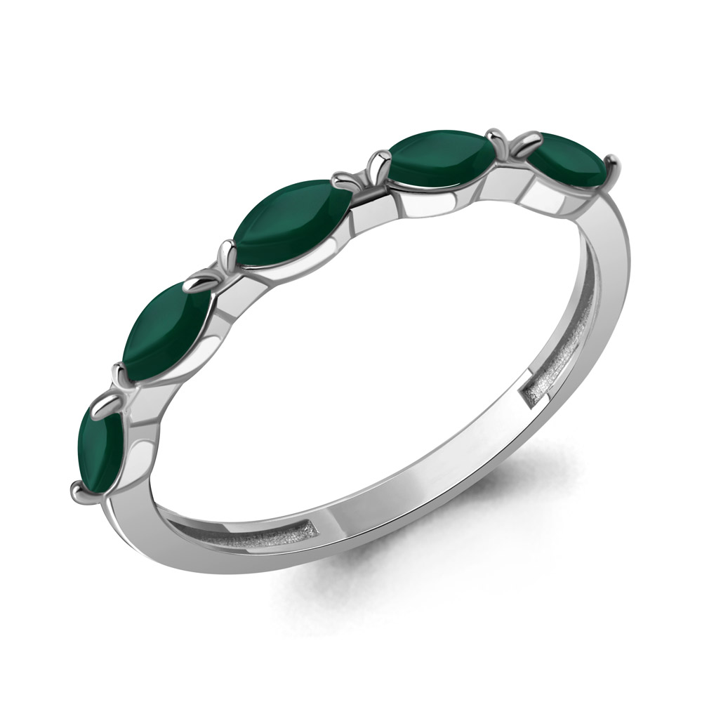 65015509 Кольцо из Серебра с агатами