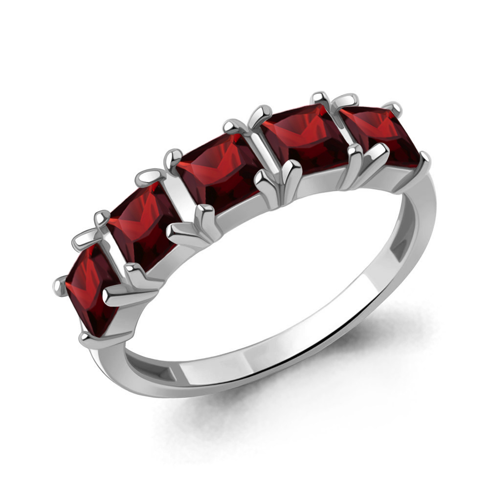 65016203 Кольцо из Серебра с гранатами