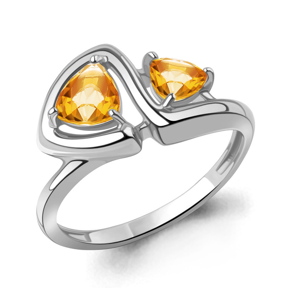 65016406 Кольцо из Серебра с цитринами