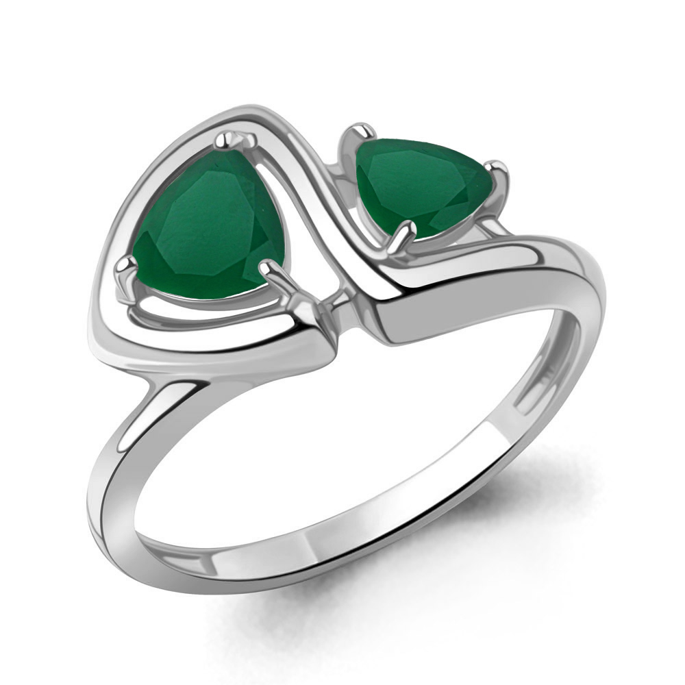 65016409 Кольцо из Серебра с агатами