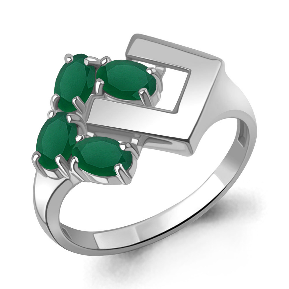 65016509 Кольцо из Серебра с агатами