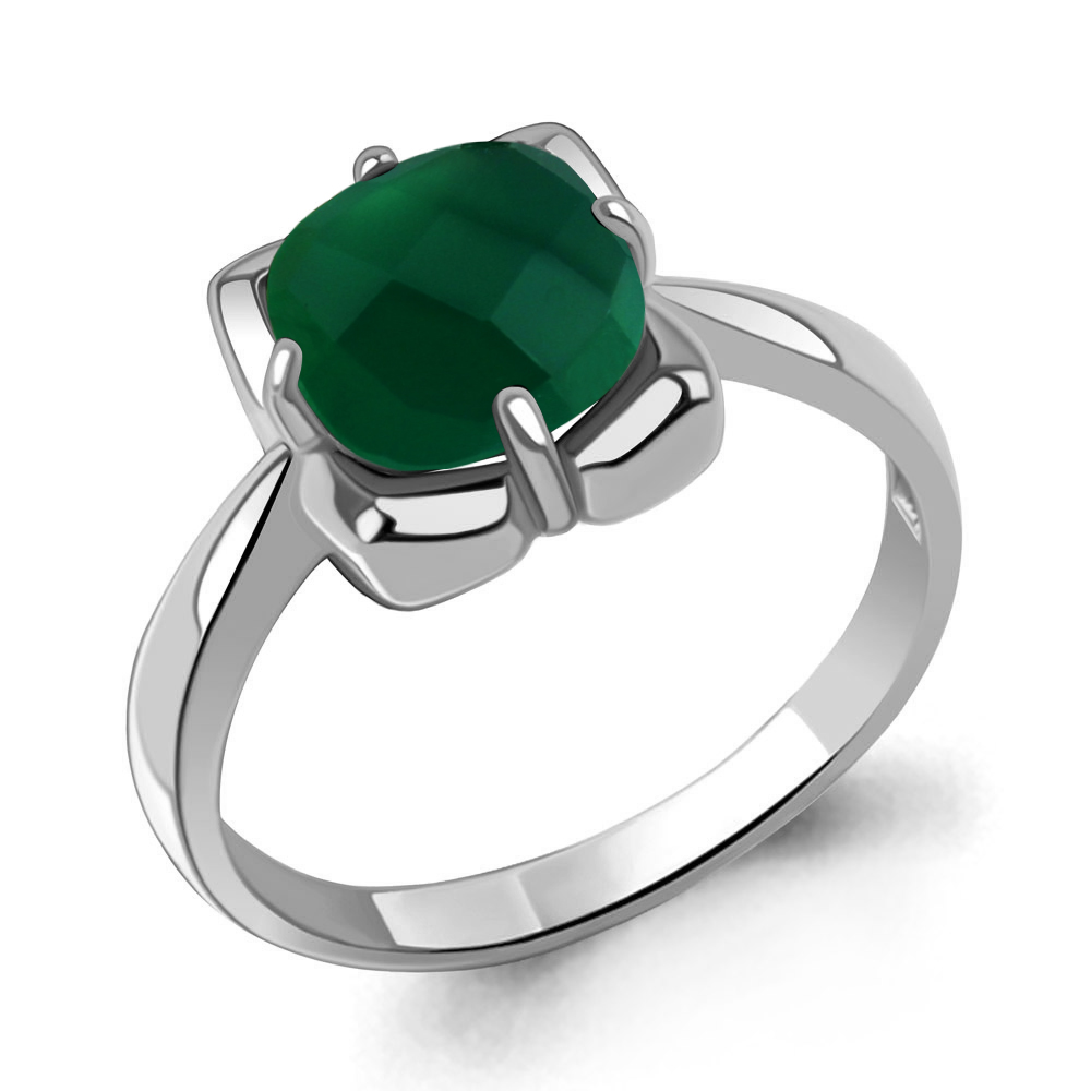 65016609 Кольцо из Серебра с агатом