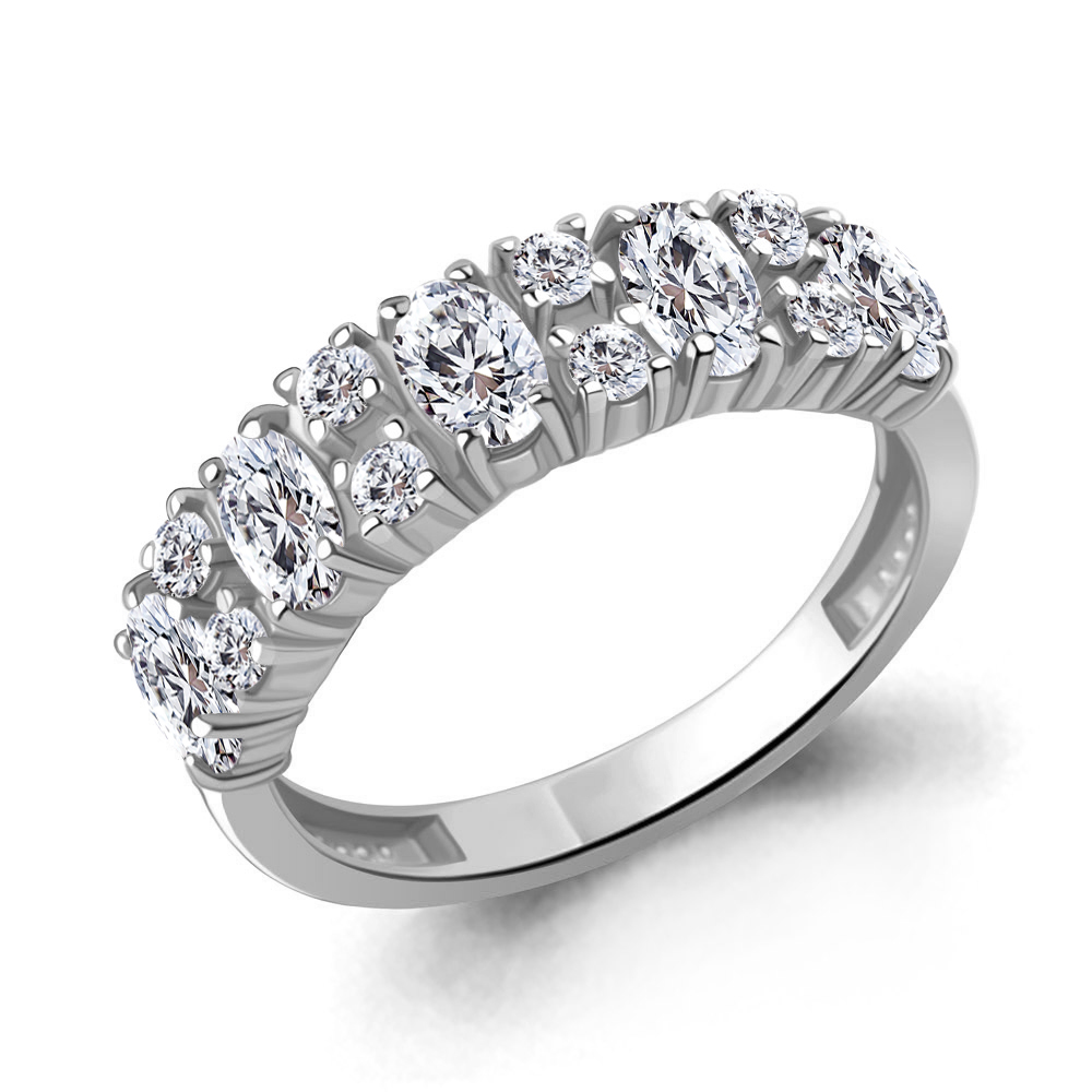 650172А Кольцо из Серебра с фианитами