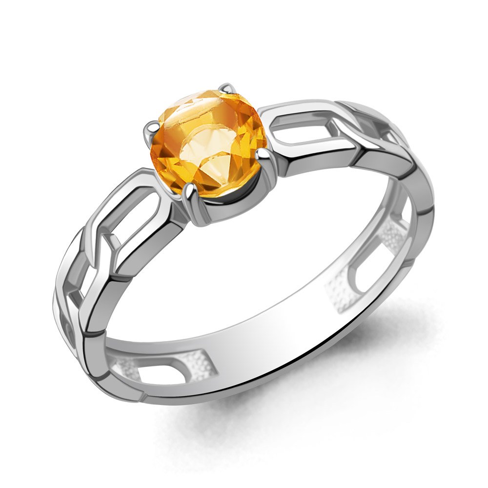 65017506 Кольцо из Серебра с цитрином