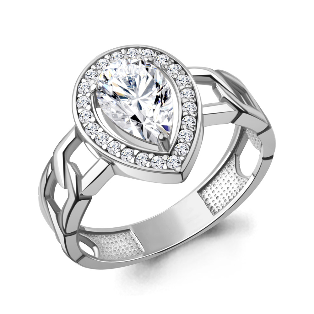 650179А Кольцо из Серебра с фианитами