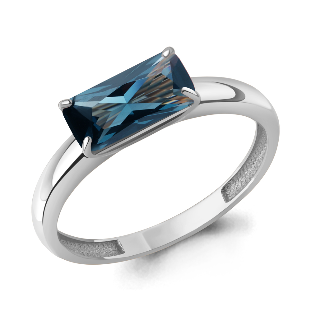 65018093 Кольцо из Серебра с нанотопазом лондон