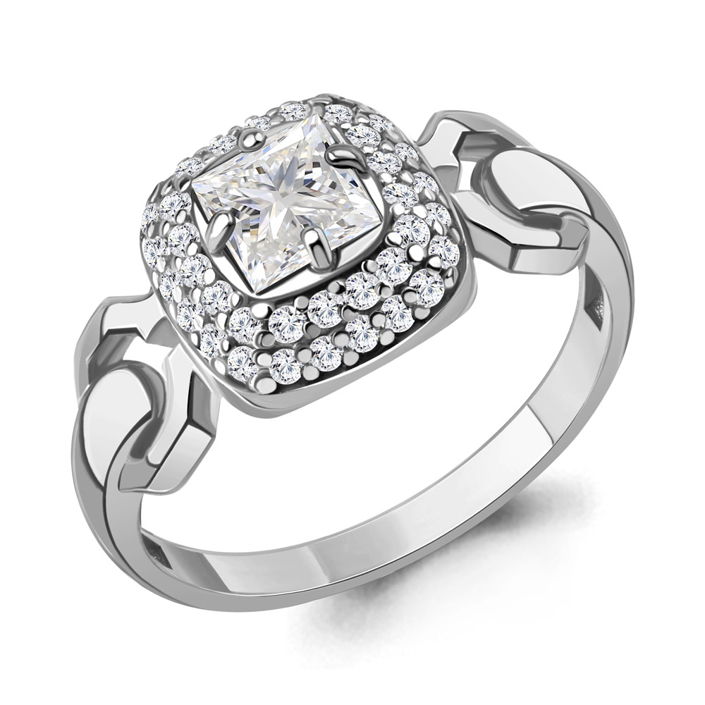 650184А Кольцо из Серебра с фианитами