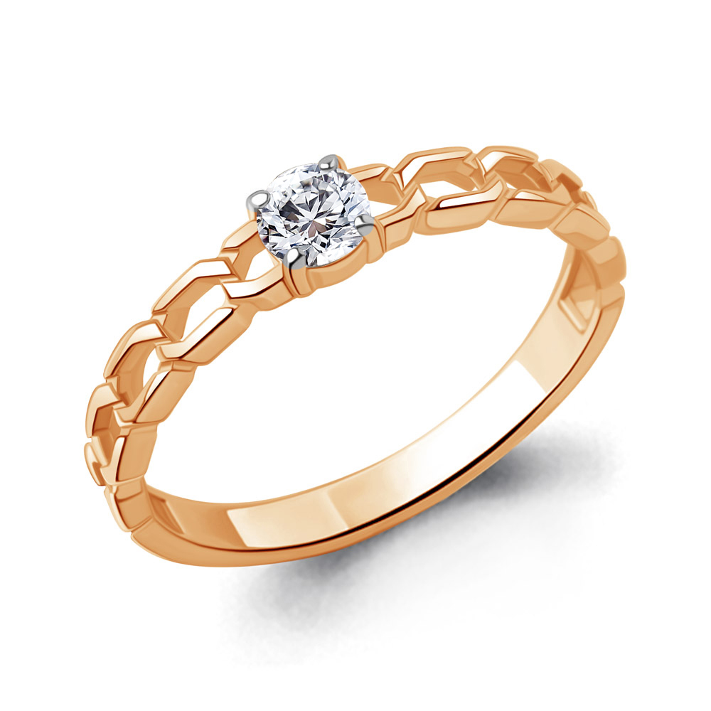 650187 Кольцо из Золота с фианитом