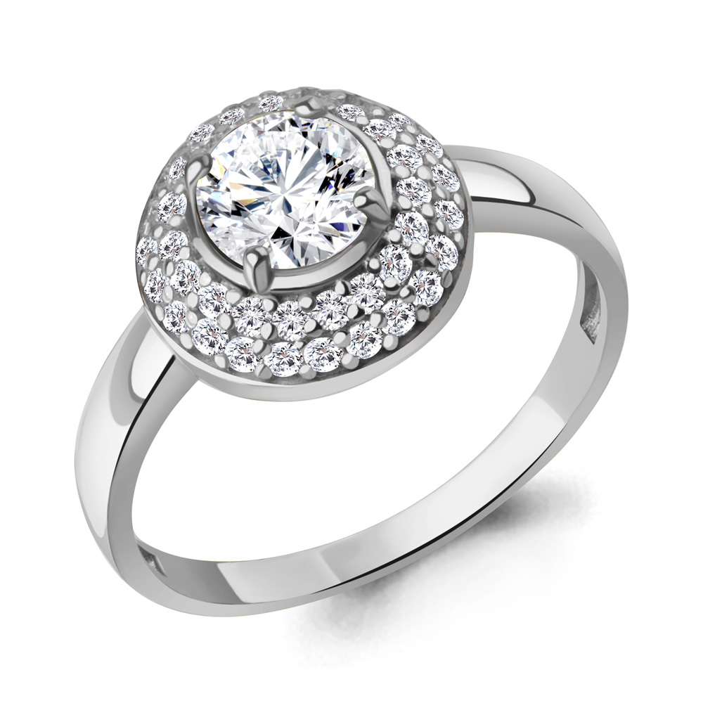 650191А Кольцо из Серебра с фианитами