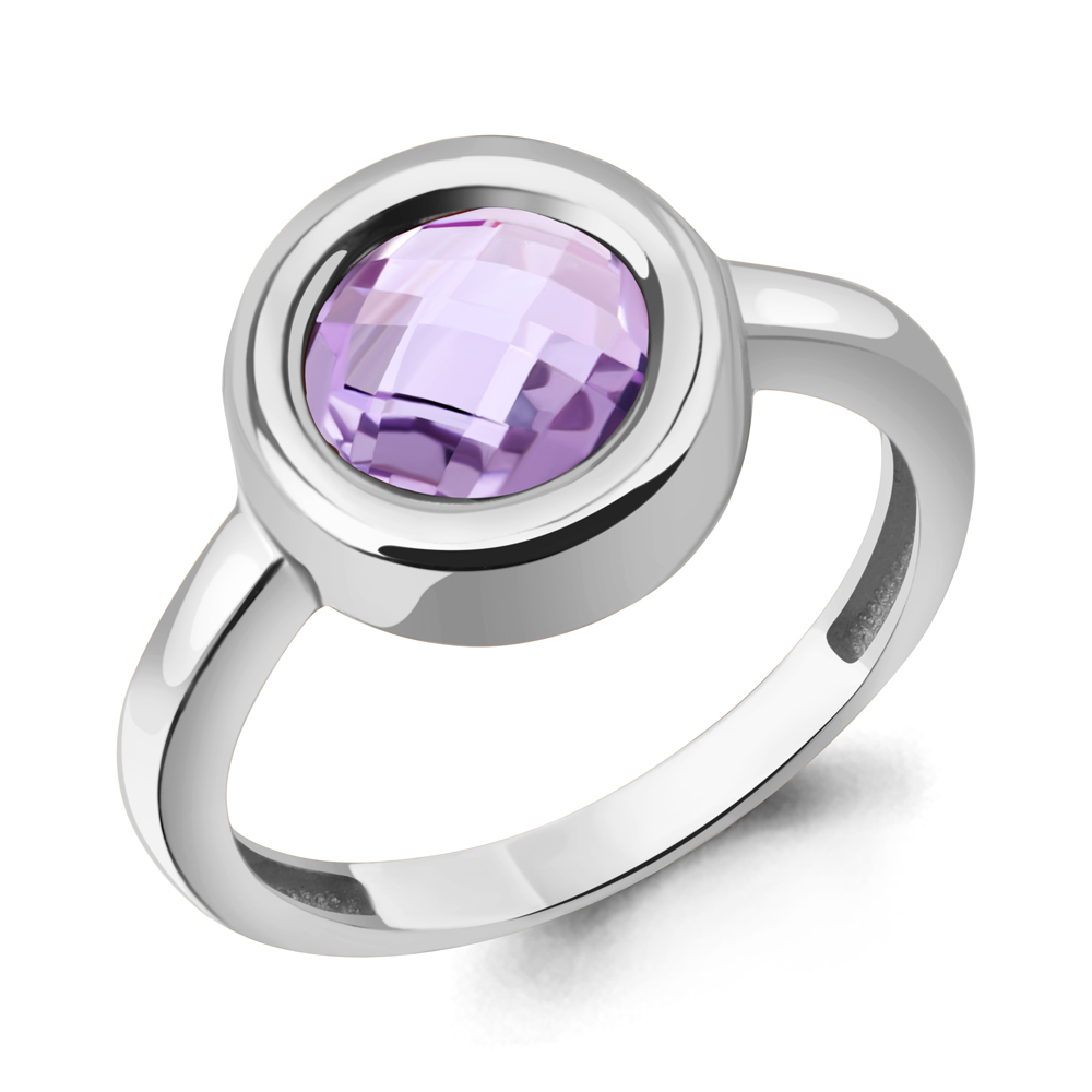 65020304 Кольцо из Серебра с аметистом