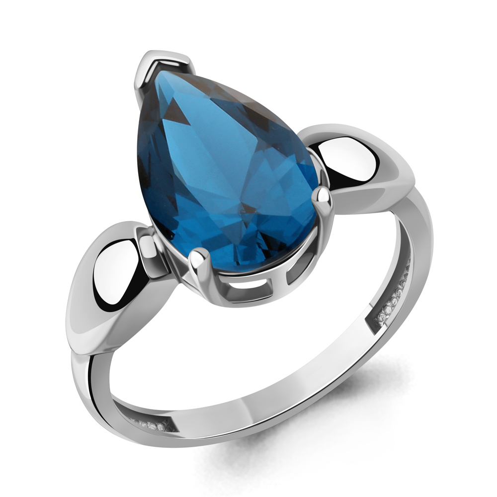 65021093 Кольцо из Серебра с нанотопазом лондон