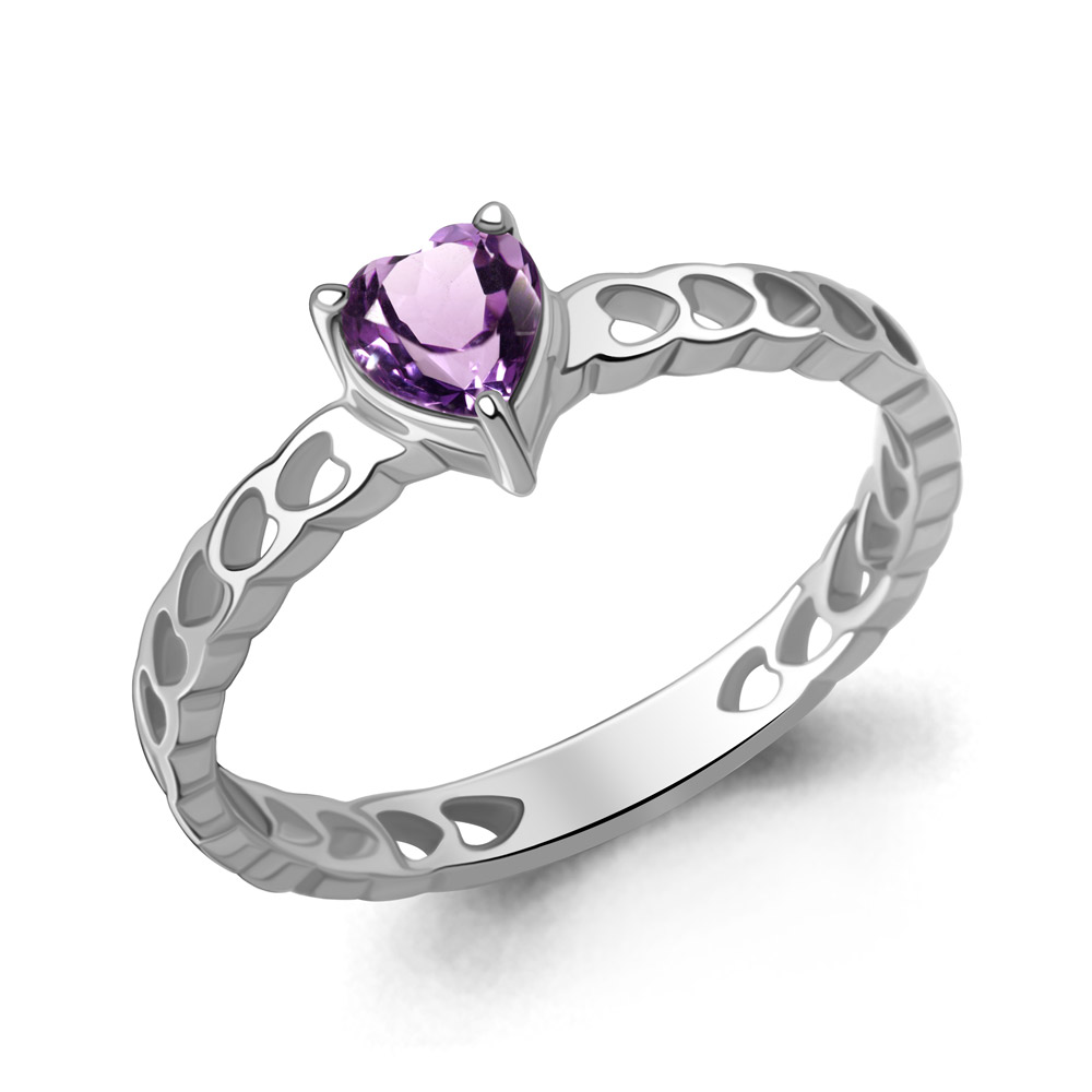 65021404 Кольцо из Серебра с аметистом