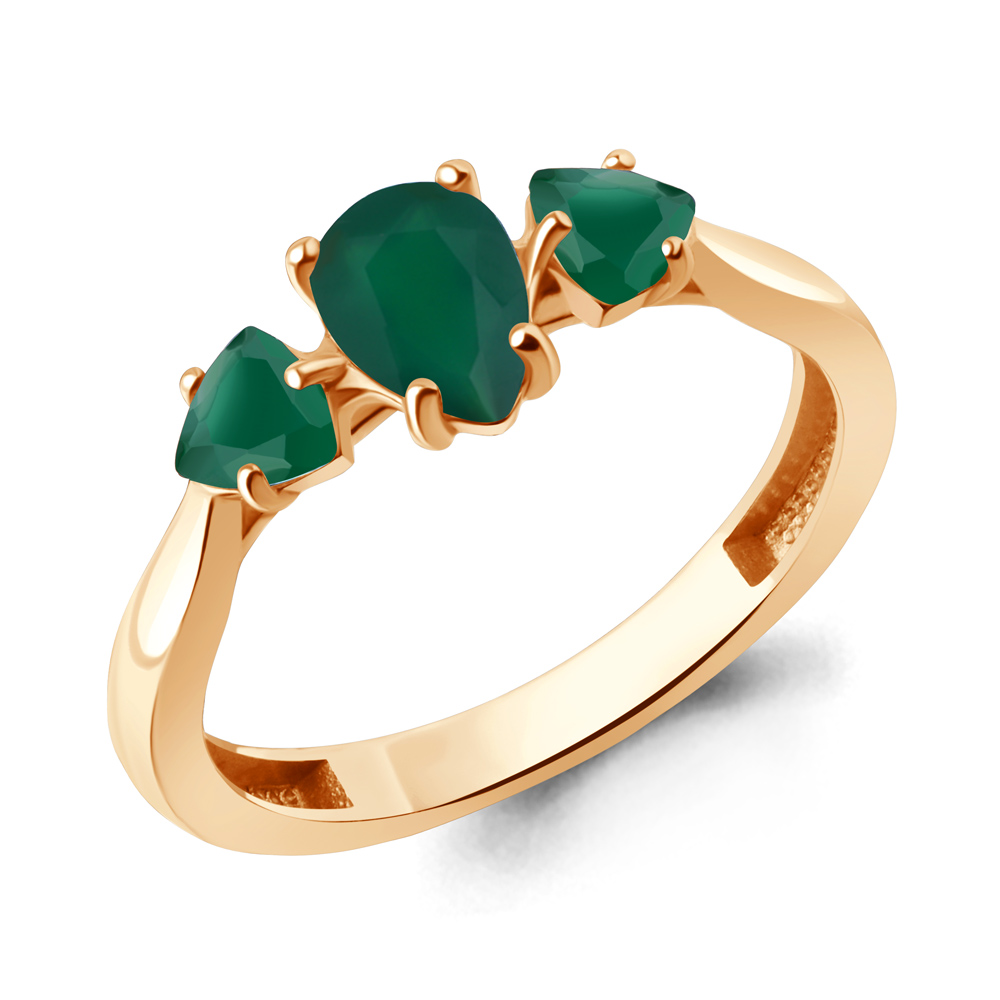 65022209 Кольцо из Золота с агатами