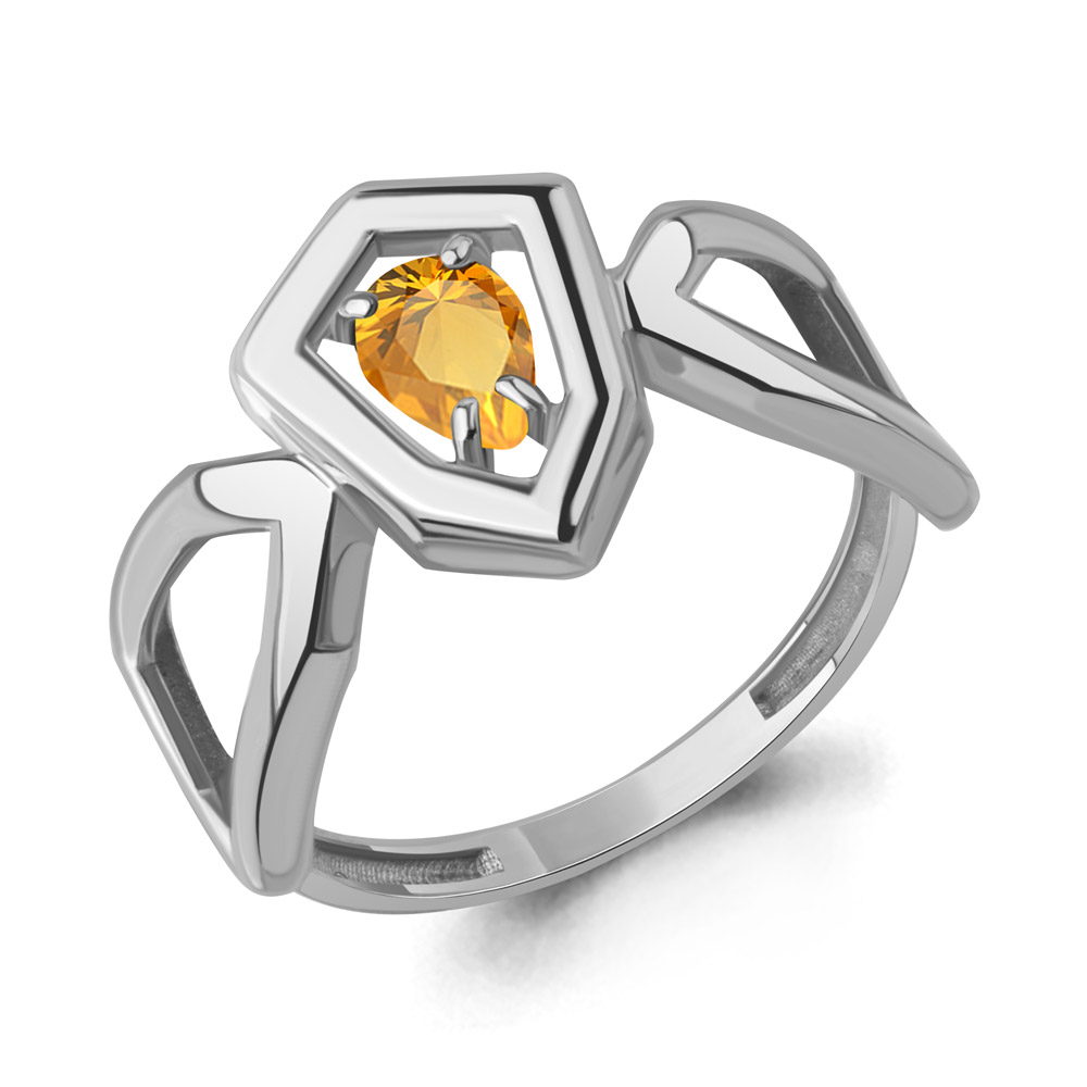 65022306 Кольцо из Серебра с цитрином