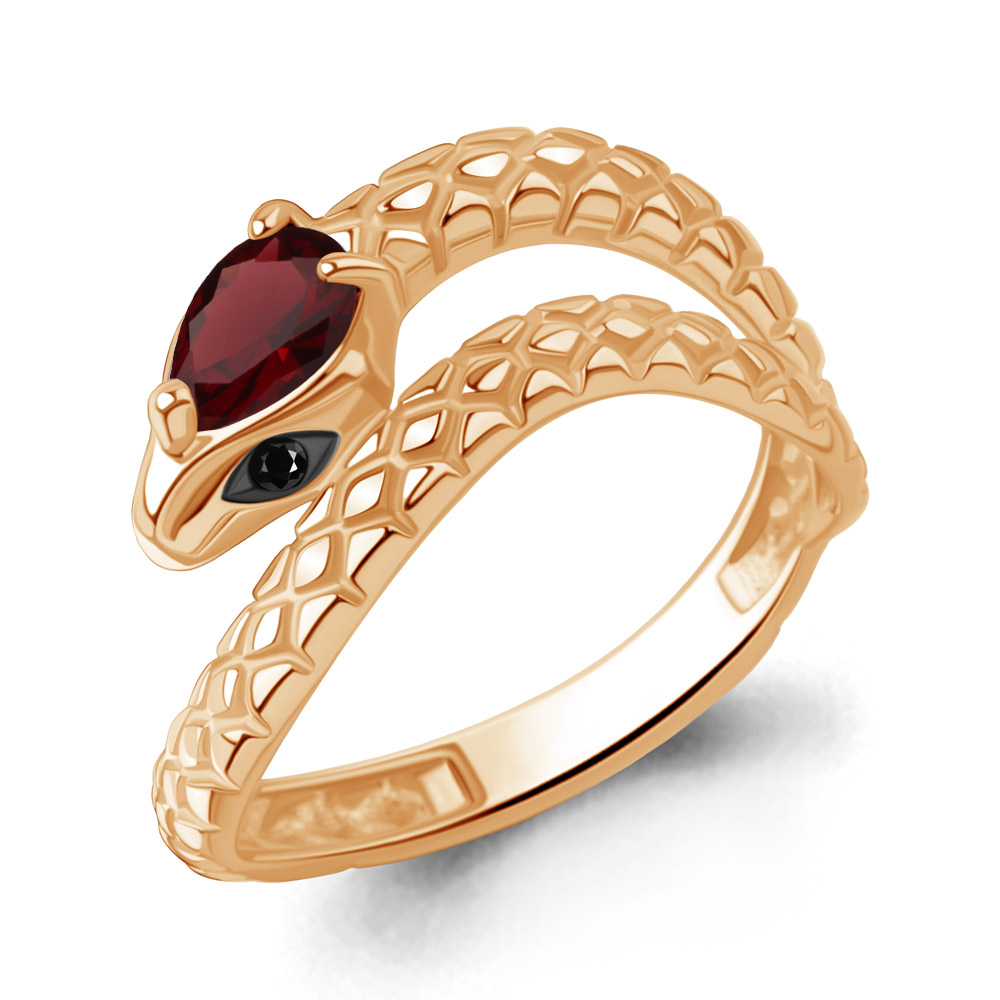 65023403 Кольцо из Золота с гранатом, нанокристаллами