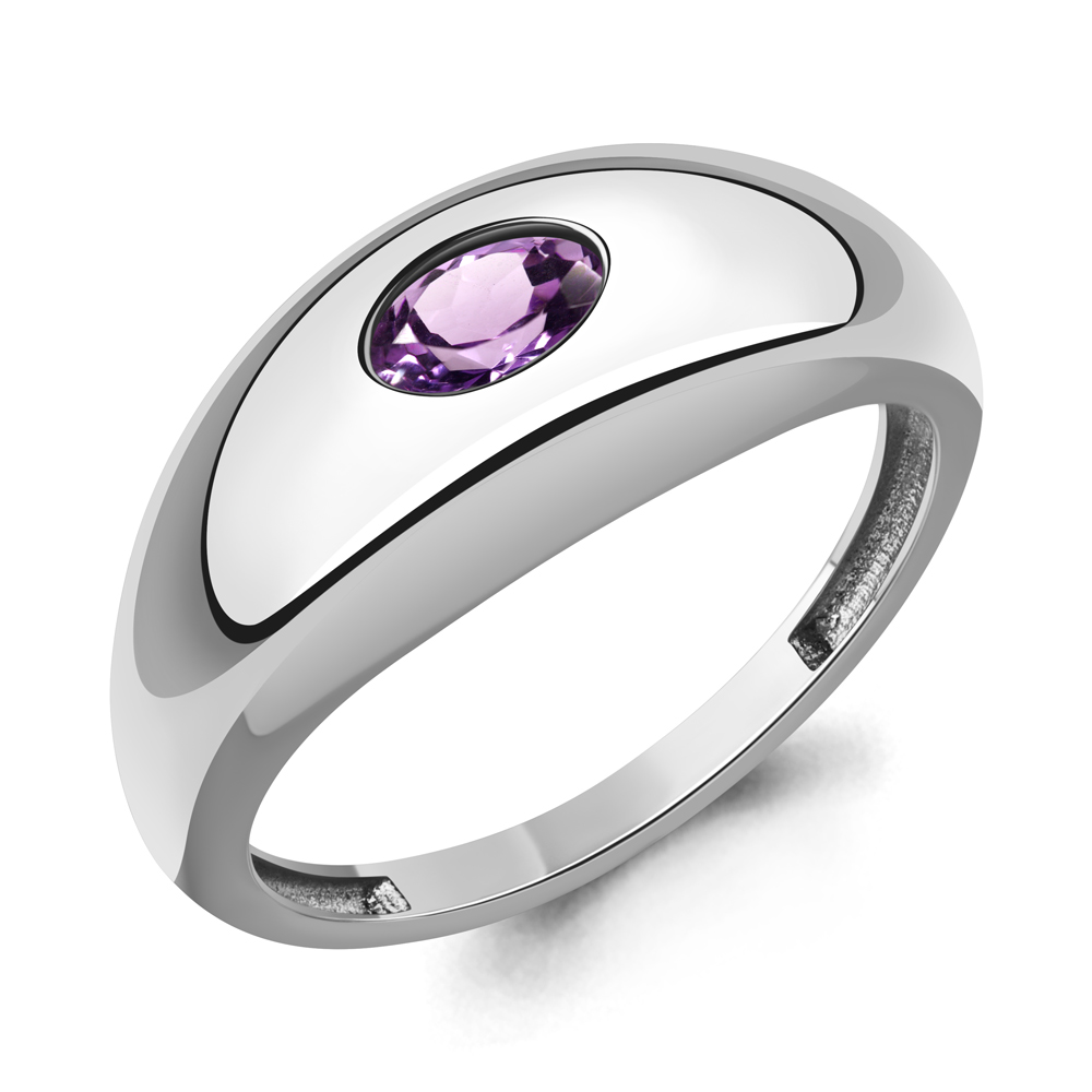 65025204 Кольцо из Серебра с аметистом