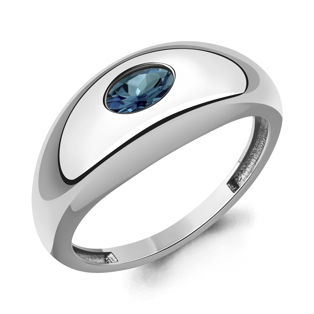 65025208 Кольцо из Серебра с топазом лондон блю