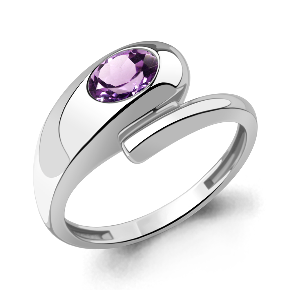 65025304 Кольцо из Серебра с аметистом